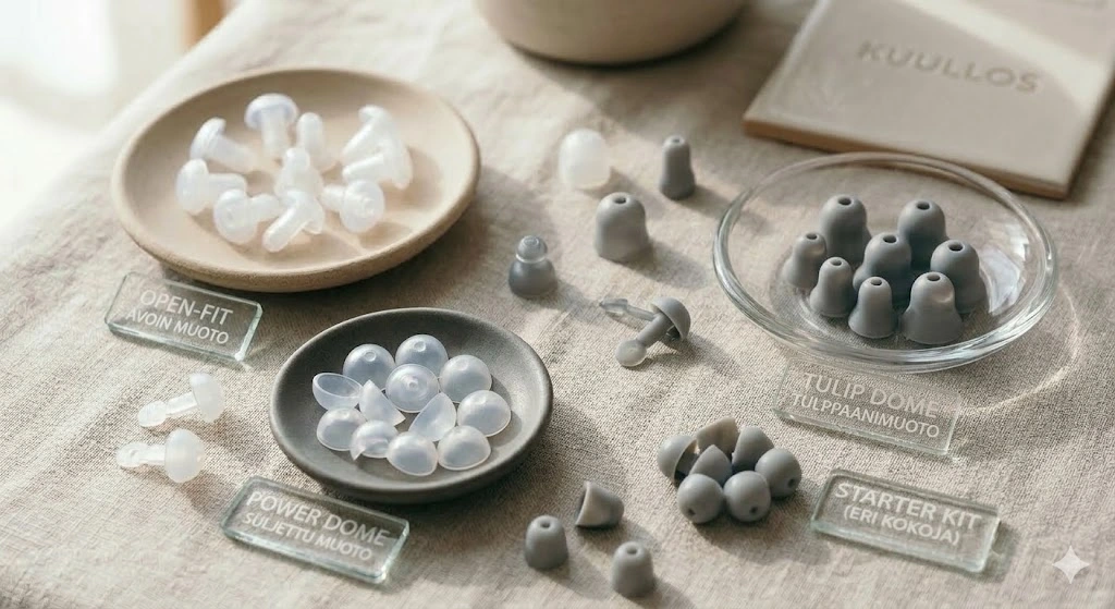 Hearing aid domes